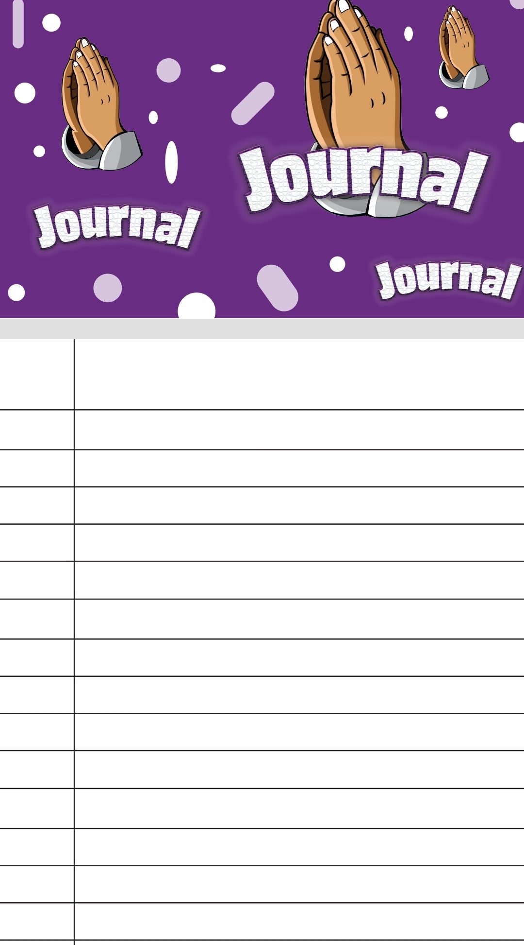 Prayer Journal