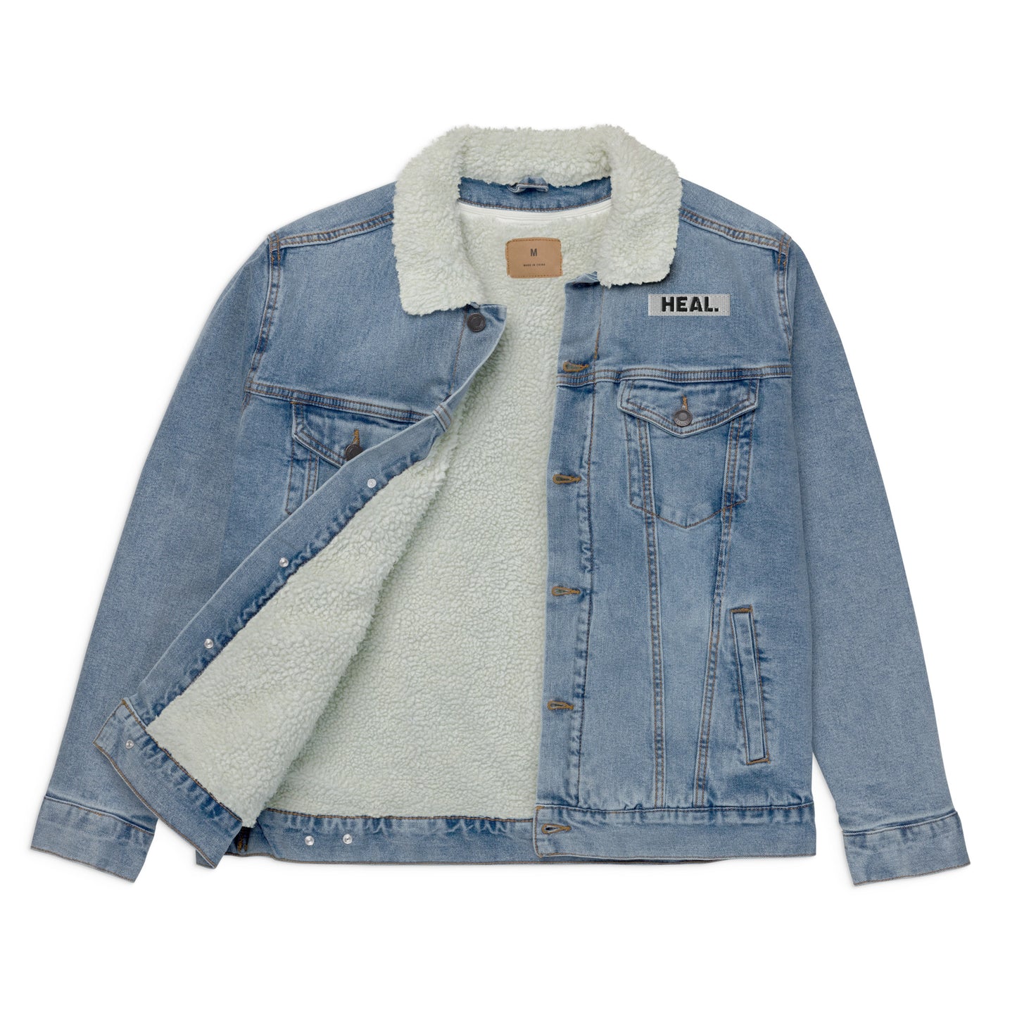 HEAL Unisex Denim Sherpa Jacket