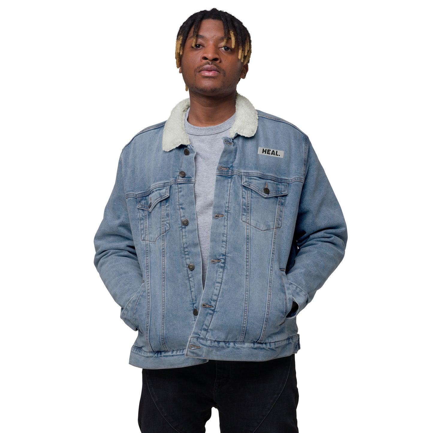 HEAL Unisex Denim Sherpa Jacket