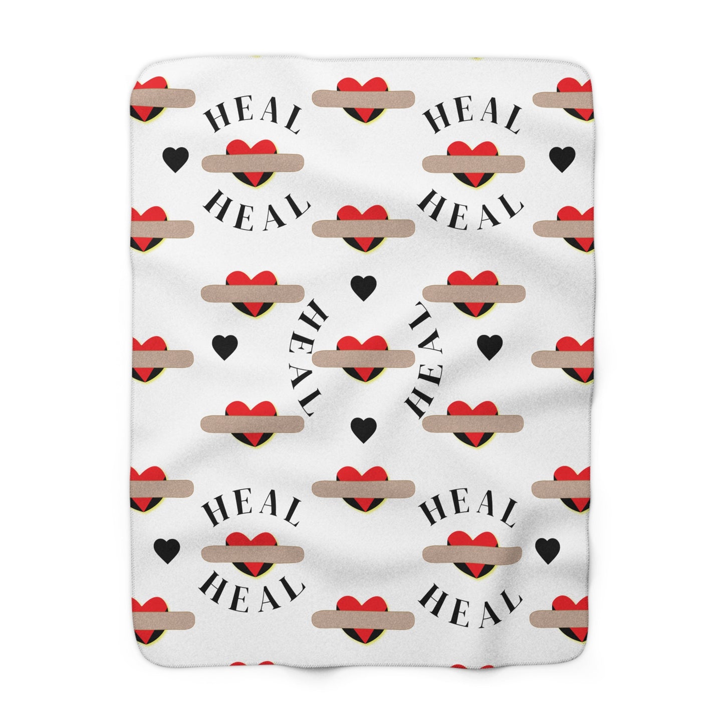 "HEAL" Cozy Sherpa Fleece Blanket